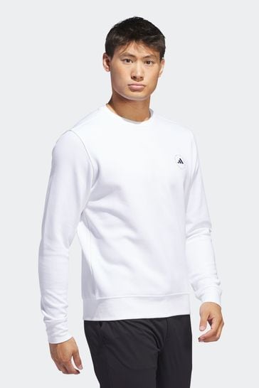 White adidas crew sweatshirt online