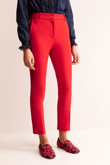 Boden Red Highgate Ponte Trousers