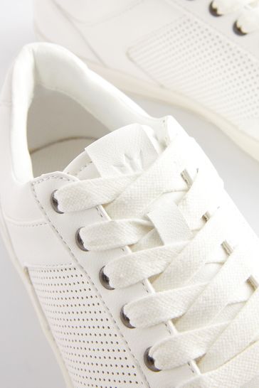 White smart casual trainers best sale