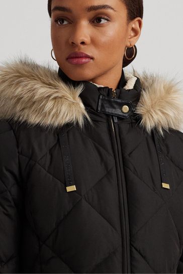 Lauren ralph lauren shop quilted faux fur jacket