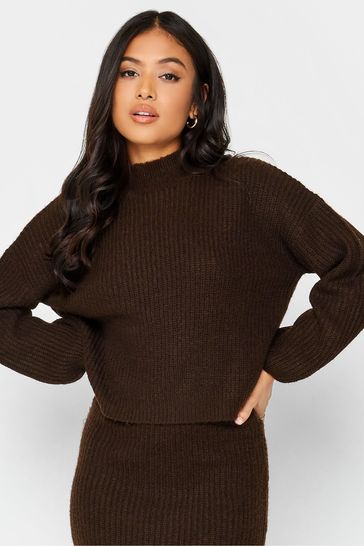 Buy PixieGirl Petite Brown Funnel Neck Jumper from Next USA