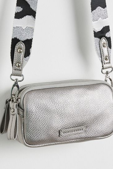 Buy Oliver Bonas Silver Naha Animal Print Strap Cross Body Bag from Next Bahrain