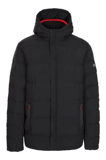 Black padded top waterproof jacket