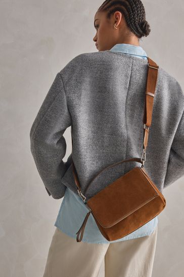 Tan suede cross body bag store