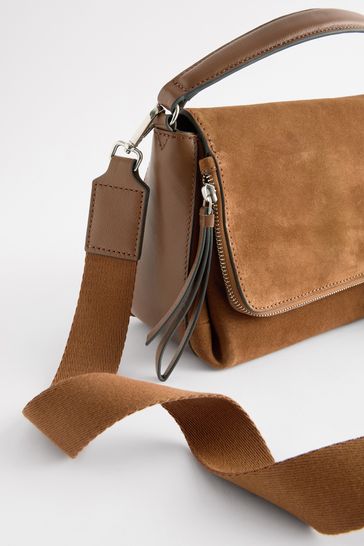 Buy Tan Brown Suede Cross Body Bag from Next Turkey