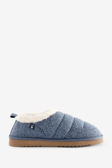 Joules Women's Lazydays Navy Faux Fur Lined Slippers
