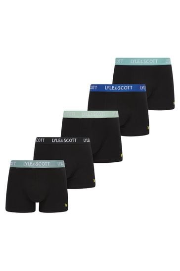 Lyle & Scott Miller Underwear Black Trunks 5 Pack