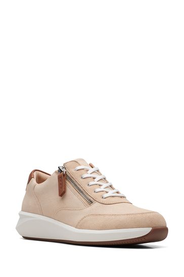 Buy Clarks Brown Light Sand Nub Un Rio Zip Shoes from Next Luxembourg