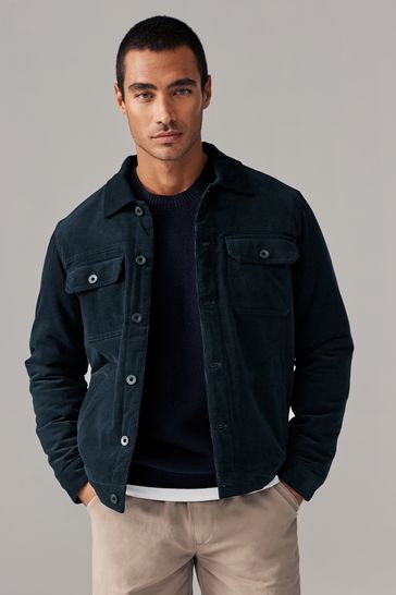 Cord borg jacket top