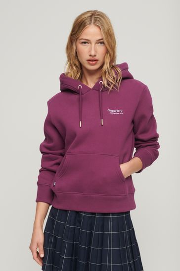 Superdry Purple Essential Logo Hoodie