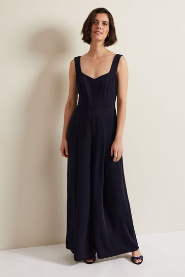 Buy Phase Eight Blue Mariposa Lace Jumpsuit from Next Bahrain