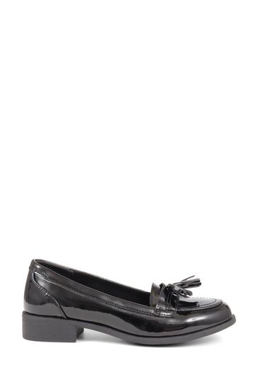 Pavers Smart Patent Black Loafers