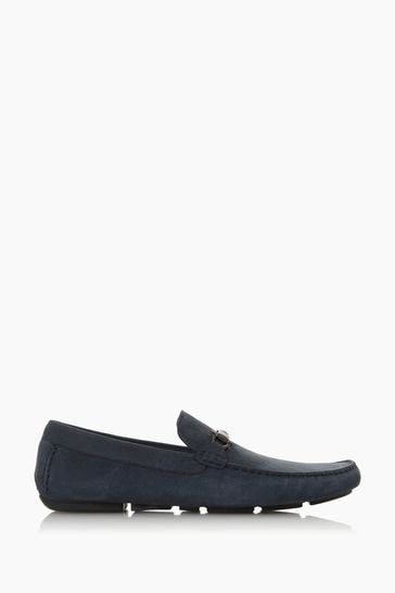 Dune London Beacons Driver Moccasins With Woven Trim
