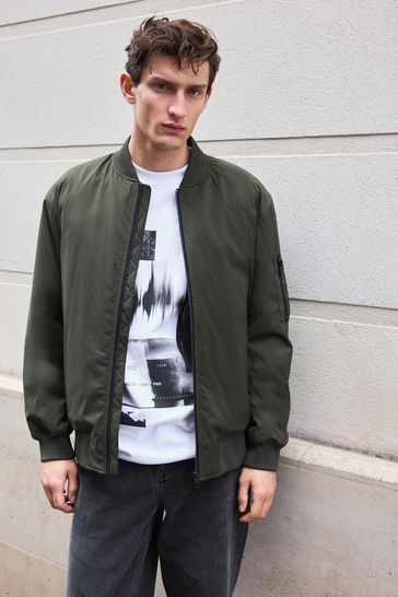 Khaki green jacket store
