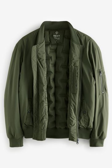 Buy Khaki Green Quilted MA1 Bomber Jacket from Next Bahrain