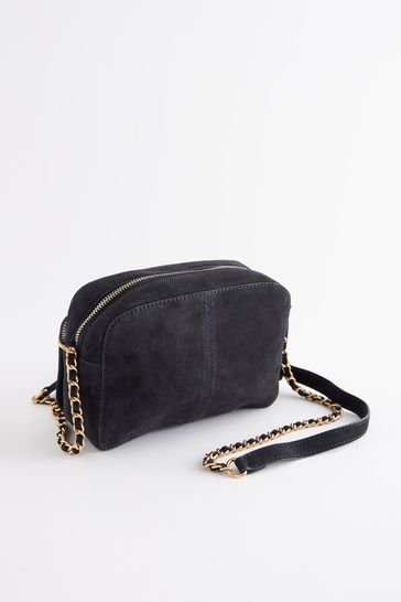 Suede sales chain bag