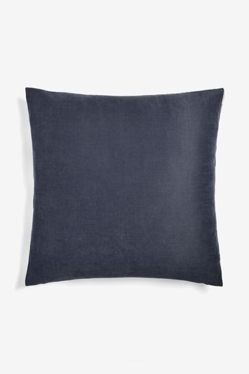 Buy Navy Blue 50 x 50cm Metallic Zig Zag Cushion from Next Luxembourg