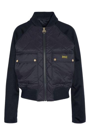 Barbour International Wilson Hybrid Quilted Bomber Style Jacket