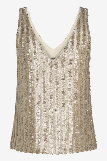 Sequin vest top next online
