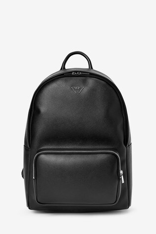 Buy Emporio Armani Black Backpack from 