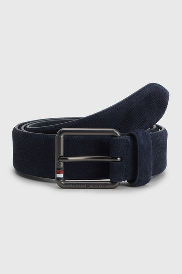 Tommy Hilfiger Blue 3.5 Suede Belt