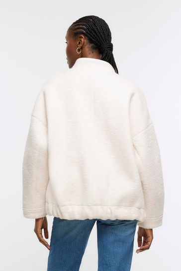 River island teddy jacket top