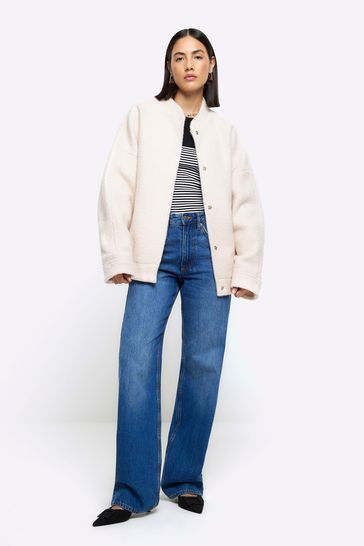 River island teddy coat sale