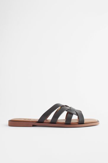 Mens wide fit leather sandals clearance