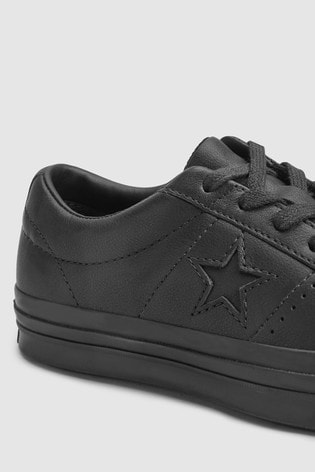 converse all black leather