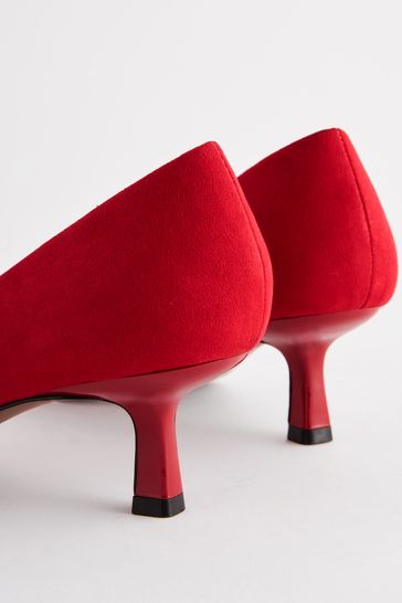 Red kitten heels wide fit online