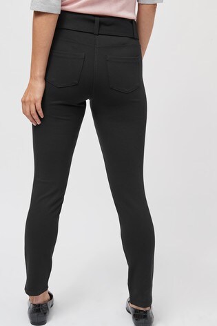 black ponte skinny trousers