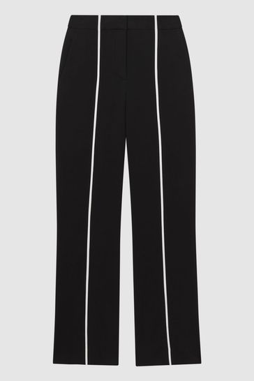 Black trousers with white on sale stripe