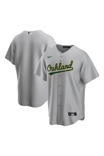 Nike Grey Oakland Athletics Official Replica Road Jersey