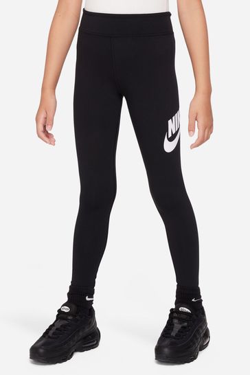 Nike Black Essentials Logo Mid-Rise Leggings