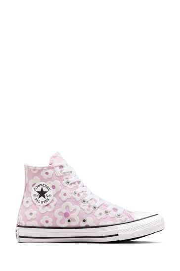Converse Purple Floral Textured Chuck Taylor Junior Trainers