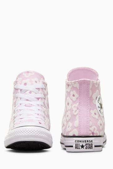 Buy Converse Purple Floral Textured Chuck Taylor Junior Trainers