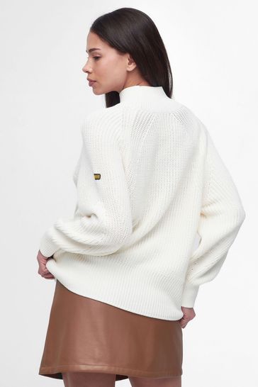 Barbour sweater womens white cheap