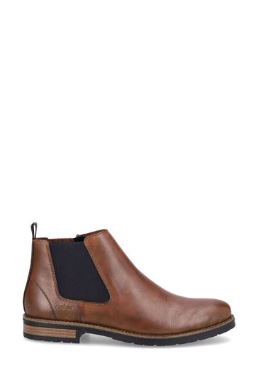 Rieker Mens Zipper Brown Boots