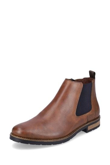 Rieker Mens Zipper Brown Boots