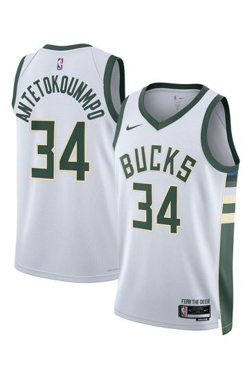 Milwaukee bucks jersey white hotsell