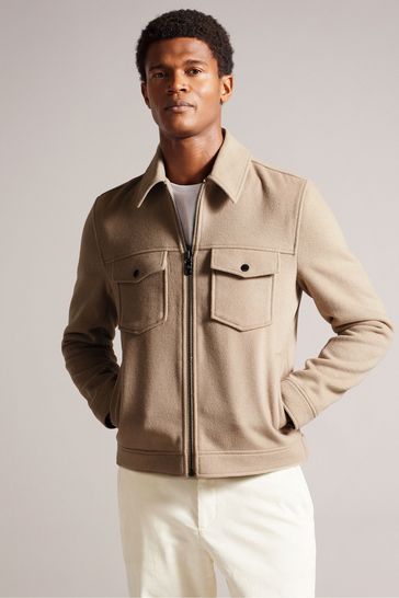 Wool shop trucker jacket