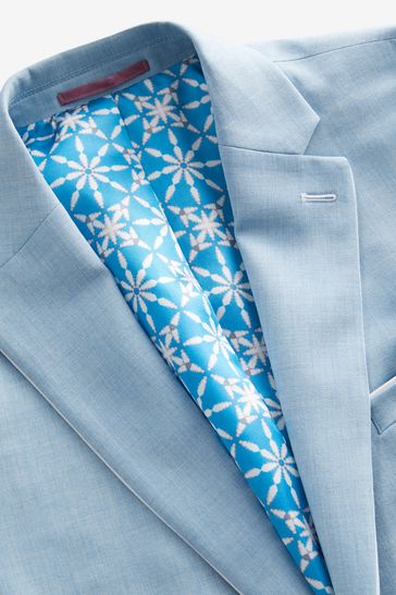 Buy Light Blue Skinny Fit Pipe Trimmed Suit Jacket from Next Kuwait