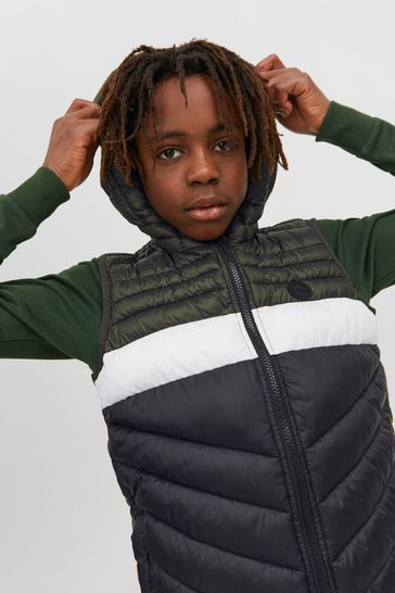 Buy JACK JONES Green Zip Up Padded Gilet from Next Bahrain