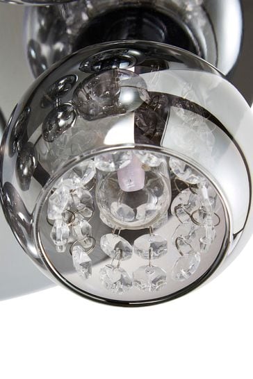 BHS Chrome Megara 5lt Bathroom Flush Ceiling Light