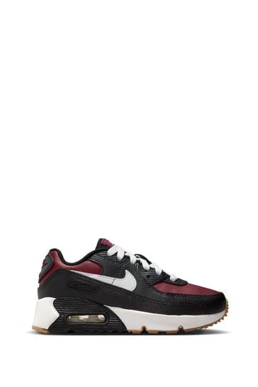 Zapatillas de deporte para niños en color negro/blanco/rojo Air Max 90 de Nike