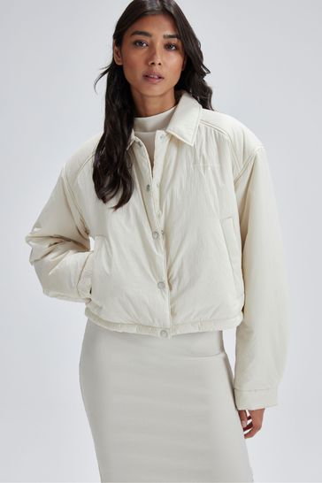 white christmas dresses Cropped Cream Sherpa Jacket M