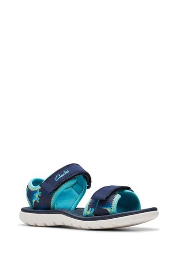 Buy Clarks Blue Surfing Tide Kids Sandals from Next Luxembourg