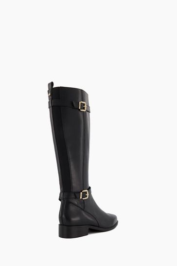 Buy Dune London Tepi Branded Trim Knee High Black Boots from Next
