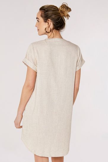 White linen t shirt dress sale