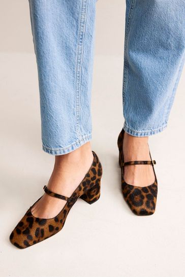 Boden Animal Block Heel Mary Jane Shoes